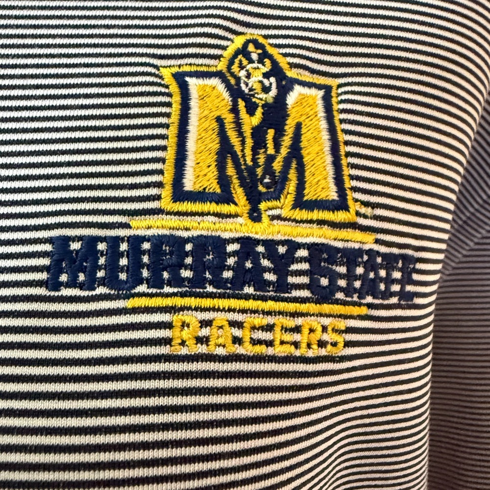 Men’s Murray State Racers Acer Striped Navy and White Quarter-Zip Pullover